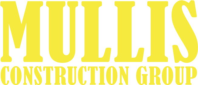 Mullis construction text logo